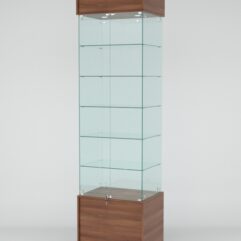 Витрина СИМВОЛ №5-1 (задняя стенка - стекло), Орех