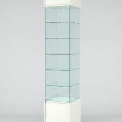 Витрина СИМВОЛ №6-1 (задняя стенка - стекло), Белый