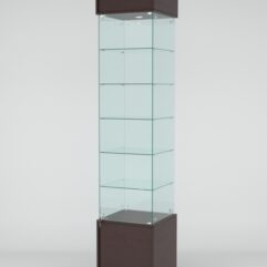 Витрина СИМВОЛ №6-1 (задняя стенка - стекло), Дуб Венге