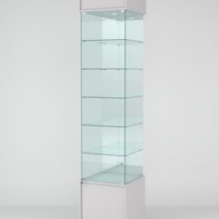 Витрина СИМВОЛ №6-2 (задняя стенка - зеркало), Серый