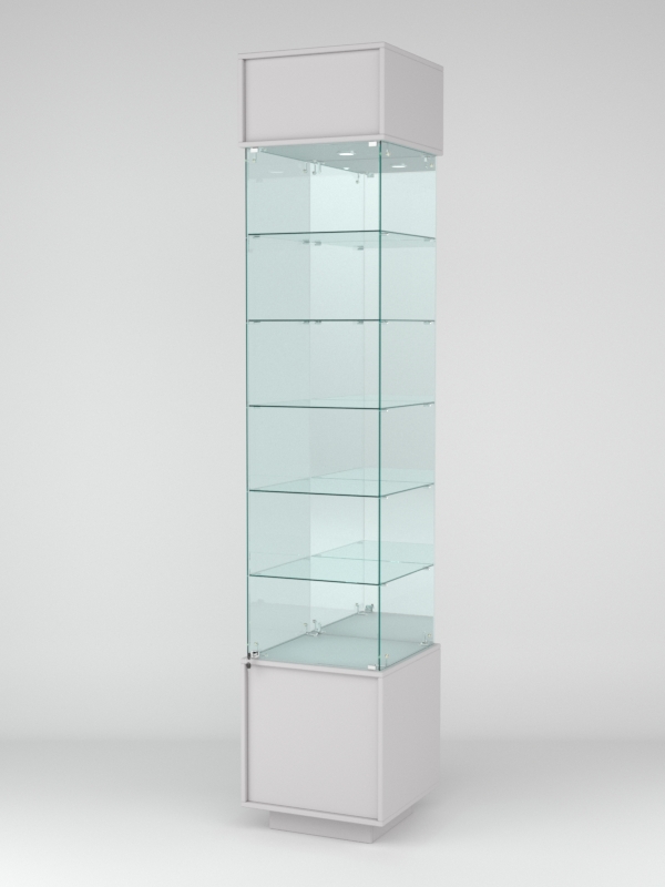 Витрина СИМВОЛ №6-2 (задняя стенка - зеркало), Серый