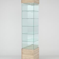 Витрина СИМВОЛ №6-2 (задняя стенка - зеркало), Дуб Сонома