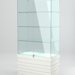 Витрина ФУРИЯ №1-1 (задняя стенка - стекло), Белый