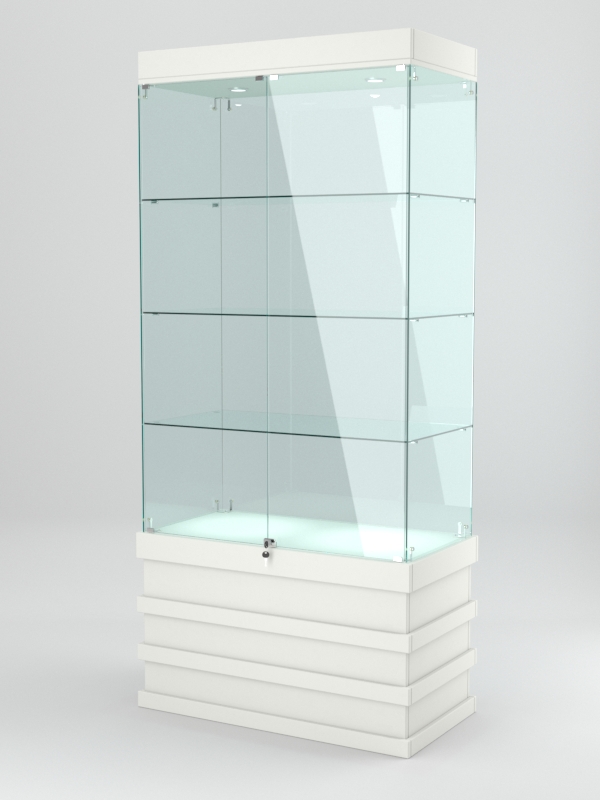 Витрина ФУРИЯ №1-1 (задняя стенка - стекло), Белый