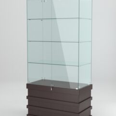 Витрина ФУРИЯ №1-1 (задняя стенка - стекло), Дуб Венге