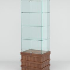 Витрина ФУРИЯ №2-1 (задняя стенка - стекло), Орех