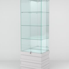 Витрина ФУРИЯ №2-2 (задняя стенка - зеркало), Серый