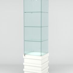 Витрина ФУРИЯ №3-1 (задняя стенка - стекло), Белый