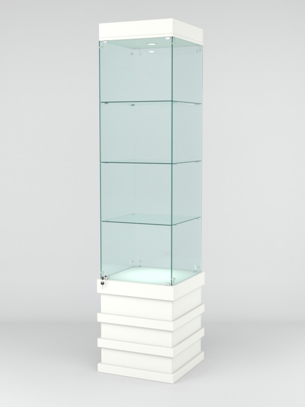 Витрина ФУРИЯ №3-1 (задняя стенка - стекло), Белый