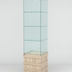 Витрина ФУРИЯ №3-1 (задняя стенка - стекло), Дуб Сонома