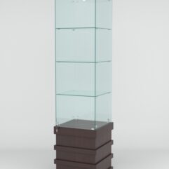 Витрина ФУРИЯ №3-1 (задняя стенка - стекло), Дуб Венге