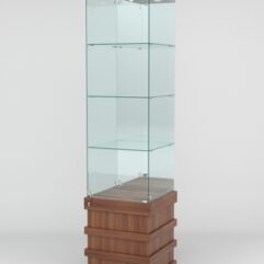 Витрина ФУРИЯ №3-2 (задняя стенка - зеркало), Орех