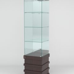 Витрина ФУРИЯ №3-2 (задняя стенка - зеркало), Дуб Венге