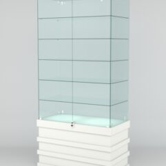 Витрина ФУРИЯ №4-1 (задняя стенка - стекло), Белый