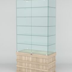 Витрина ФУРИЯ №4-1 (задняя стенка - стекло), Дуб Сонома