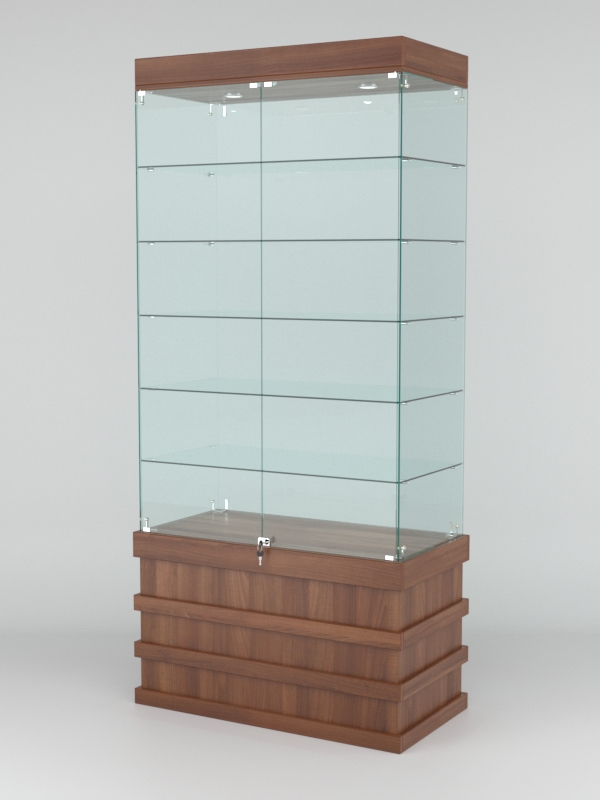 Витрина ФУРИЯ №4-1 (задняя стенка - стекло), Орех