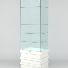 Витрина ФУРИЯ №5-1 (задняя стенка - стекло), Белый