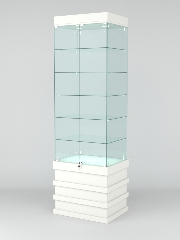 Витрина ФУРИЯ №5-1 (задняя стенка - стекло), Белый