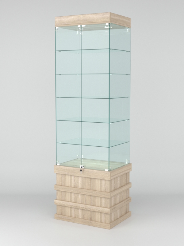 Витрина ФУРИЯ №5-1 (задняя стенка - стекло), Дуб Сонома