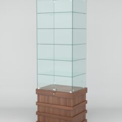 Витрина ФУРИЯ №5-1 (задняя стенка - стекло), Орех