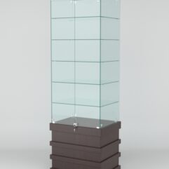 Витрина ФУРИЯ №5-1 (задняя стенка - стекло), Дуб Венге