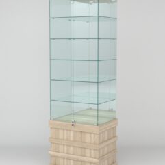 Витрина ФУРИЯ №5-2 (задняя стенка - зеркало), Дуб Сонома