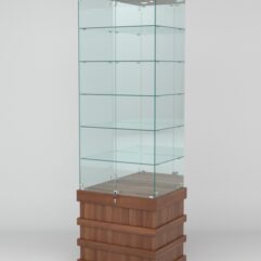 Витрина ФУРИЯ №5-2 (задняя стенка - зеркало), Орех