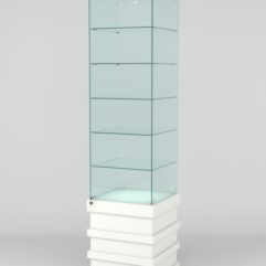 Витрина ФУРИЯ №6-1 (задняя стенка - стекло), Белый