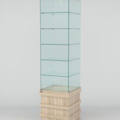 Витрина ФУРИЯ №6-1 (задняя стенка - стекло), Дуб Сонома