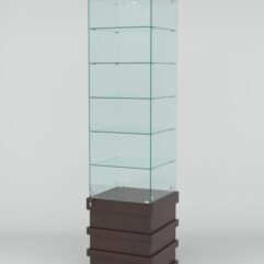 Витрина ФУРИЯ №6-1 (задняя стенка - стекло), Дуб Венге