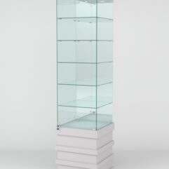 Витрина ФУРИЯ №6-2 (задняя стенка - зеркало), Серый