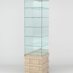 Витрина ФУРИЯ №6-2 (задняя стенка - зеркало), Дуб Сонома