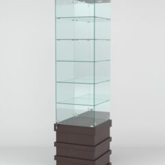 Витрина ФУРИЯ №6-2 (задняя стенка - зеркало), Дуб Венге