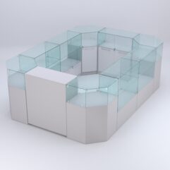 Торговый островок для косметики и парфюмерии ШАНЕЛЬ №1, Серый