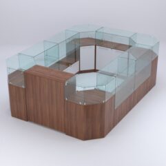 Торговый островок для косметики и парфюмерии ШАНЕЛЬ №1, Орех