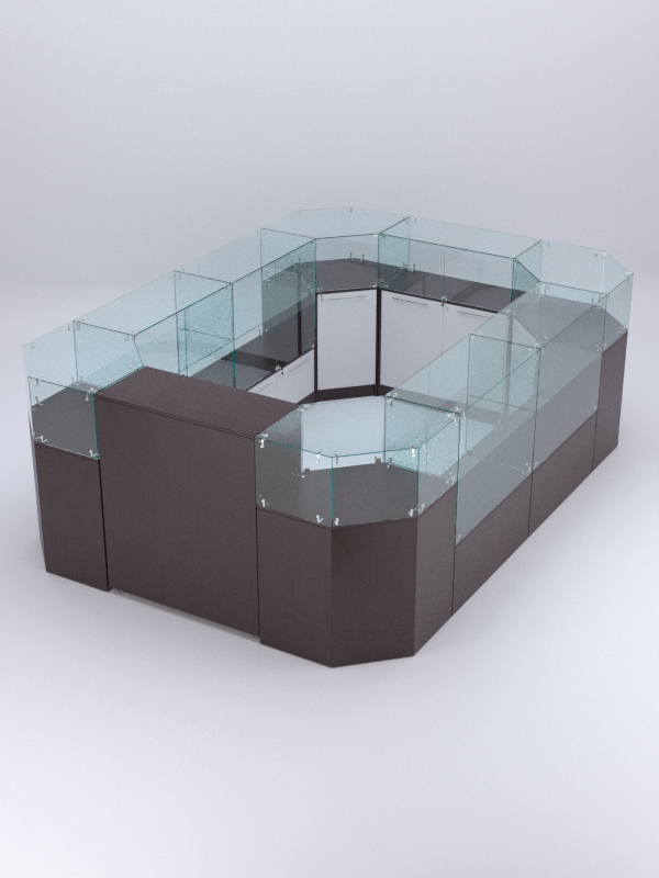 Торговый островок для косметики и парфюмерии ШАНЕЛЬ №1, Дуб Венге