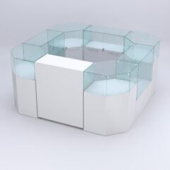 Торговый островок для косметики и парфюмерии ШАНЕЛЬ №2, Белый