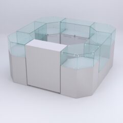 Торговый островок для косметики и парфюмерии ШАНЕЛЬ №2, Серый