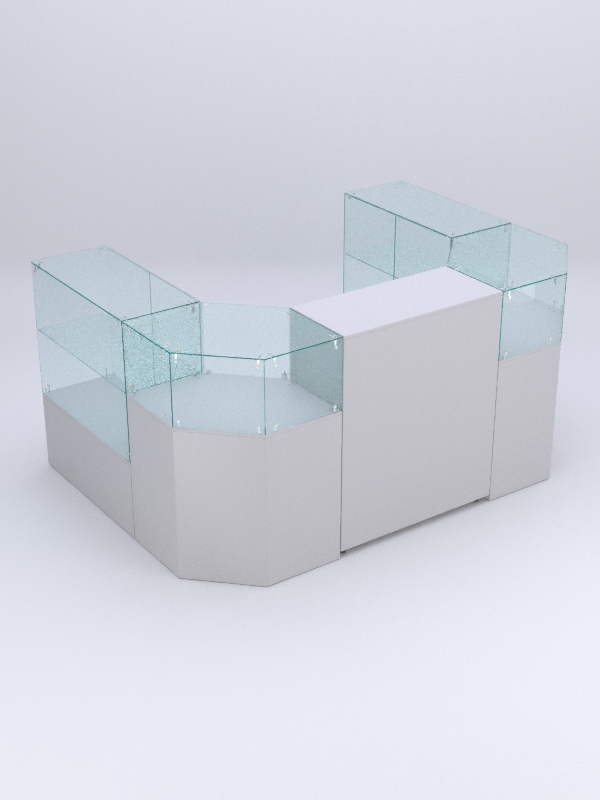 Торговый островок для косметики и парфюмерии ШАНЕЛЬ №3, Серый