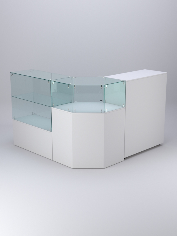 Торговый островок для косметики и парфюмерии ШАНЕЛЬ №4, Белый