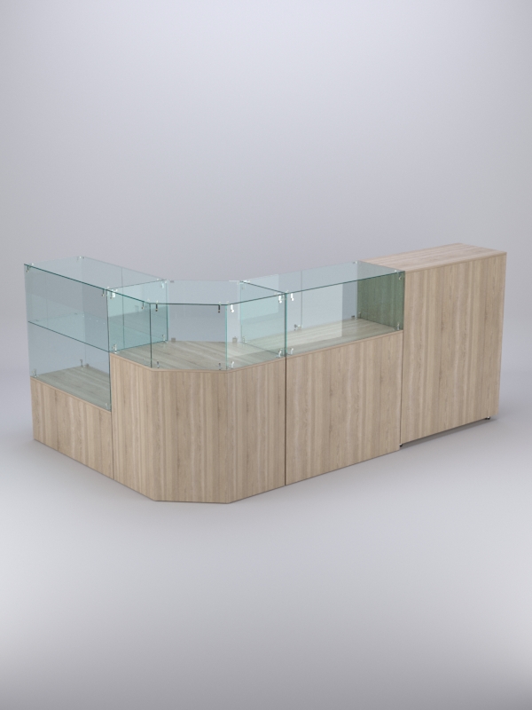 Торговый островок для косметики и парфюмерии ШАНЕЛЬ №5, Дуб Сонома