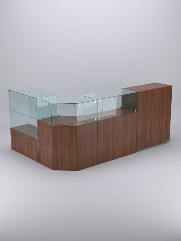 Торговый островок для косметики и парфюмерии ШАНЕЛЬ №5, Орех