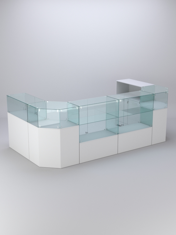 Торговый островок для косметики и парфюмерии ШАНЕЛЬ №7, Белый