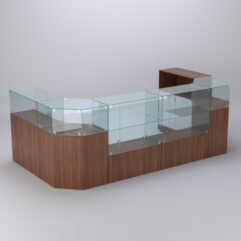 Торговый островок для косметики и парфюмерии ШАНЕЛЬ №7, Орех