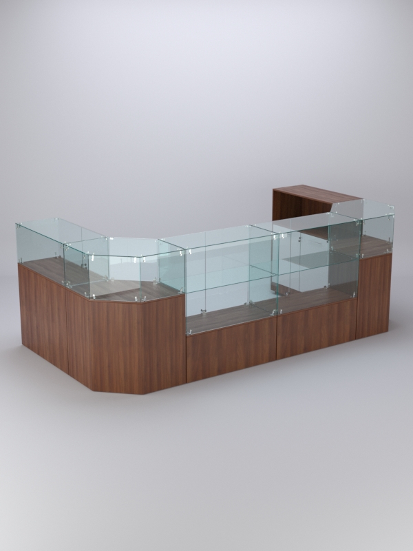 Торговый островок для косметики и парфюмерии ШАНЕЛЬ №7, Орех