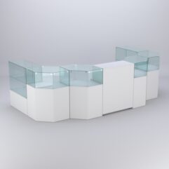 Торговый островок для косметики и парфюмерии ШАНЕЛЬ №8, Белый