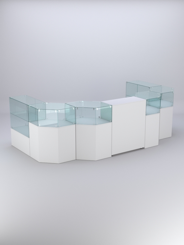 Торговый островок для косметики и парфюмерии ШАНЕЛЬ №8, Белый