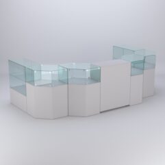 Торговый островок для косметики и парфюмерии ШАНЕЛЬ №8, Серый