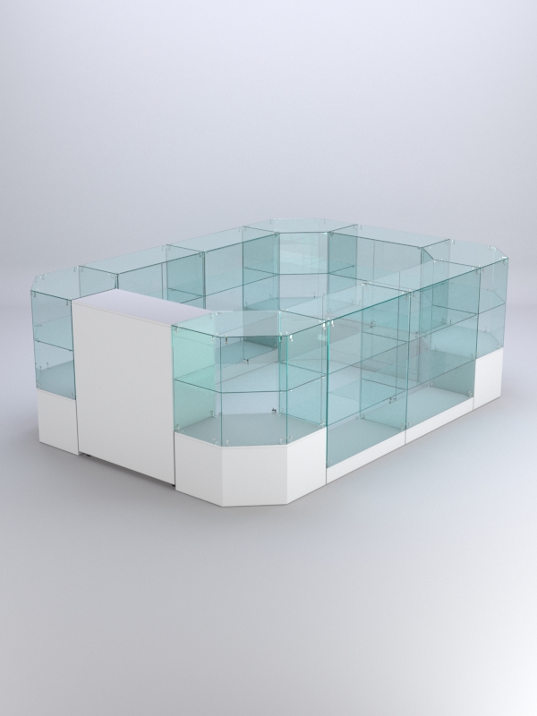 Торговый островок для косметики и парфюмерии ШАНЕЛЬ №9, Белый