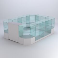 Торговый островок для косметики и парфюмерии ШАНЕЛЬ №9, Серый